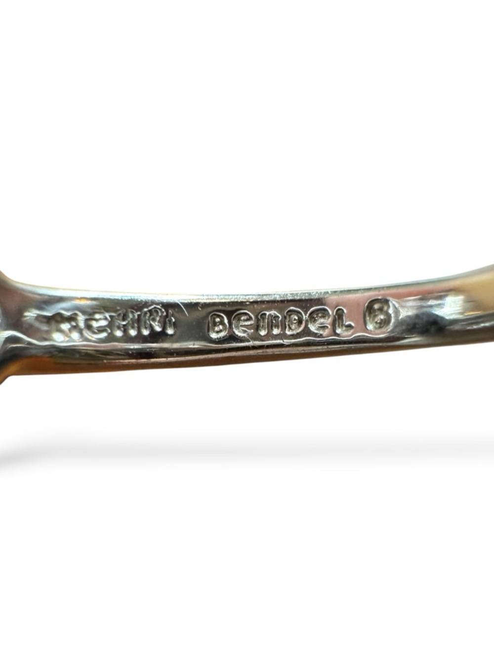 Henri Bendel Stamped Centennial Stripe Crystal Ring Size 6 - Picture 5 of 6